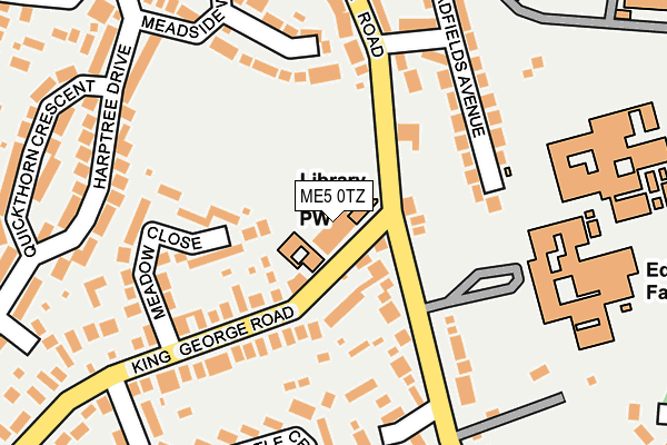ME5 0TZ map - OS OpenMap – Local (Ordnance Survey)