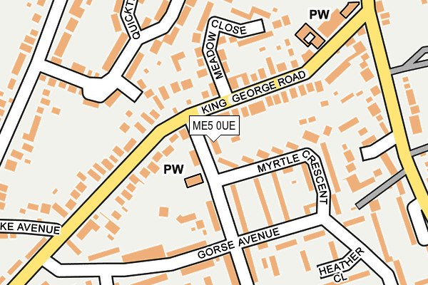 ME5 0UE map - OS OpenMap – Local (Ordnance Survey)