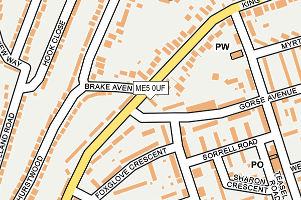 ME5 0UF map - OS OpenMap – Local (Ordnance Survey)