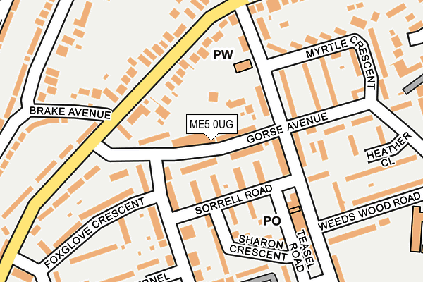 ME5 0UG map - OS OpenMap – Local (Ordnance Survey)