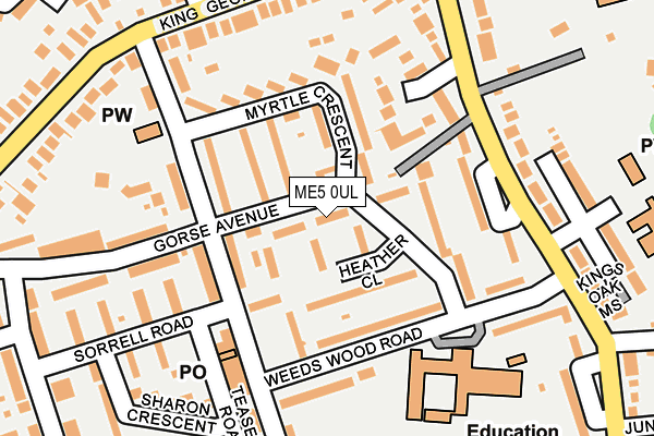 ME5 0UL map - OS OpenMap – Local (Ordnance Survey)