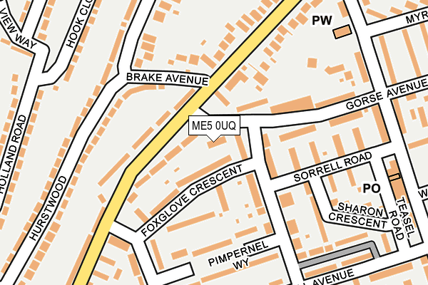 ME5 0UQ map - OS OpenMap – Local (Ordnance Survey)