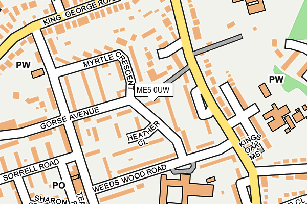 ME5 0UW map - OS OpenMap – Local (Ordnance Survey)