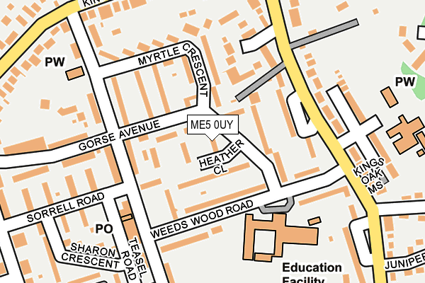 ME5 0UY map - OS OpenMap – Local (Ordnance Survey)