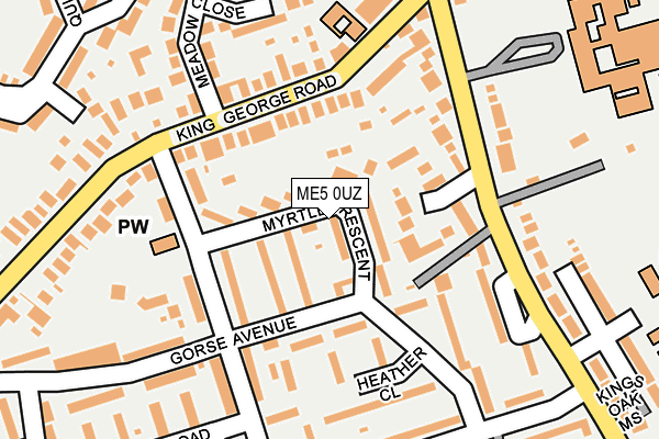 ME5 0UZ map - OS OpenMap – Local (Ordnance Survey)