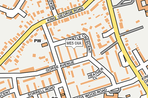 ME5 0XA map - OS OpenMap – Local (Ordnance Survey)