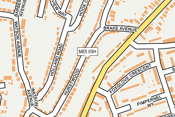 ME5 0XH map - OS OpenMap – Local (Ordnance Survey)