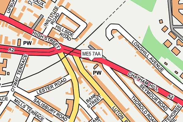 ME5 7AA map - OS OpenMap – Local (Ordnance Survey)