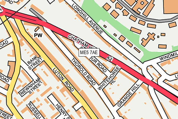 ME5 7AE map - OS OpenMap – Local (Ordnance Survey)