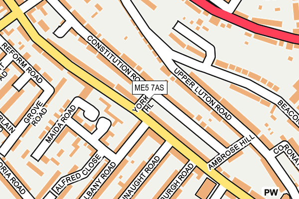 ME5 7AS map - OS OpenMap – Local (Ordnance Survey)
