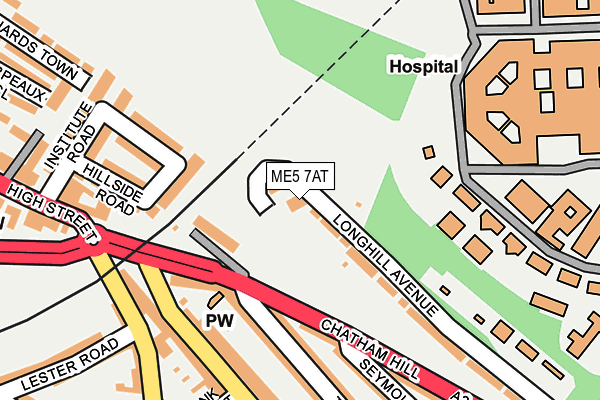 ME5 7AT map - OS OpenMap – Local (Ordnance Survey)