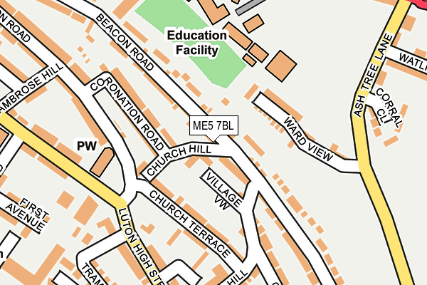 ME5 7BL map - OS OpenMap – Local (Ordnance Survey)