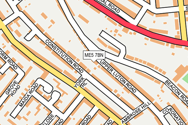 ME5 7BN map - OS OpenMap – Local (Ordnance Survey)