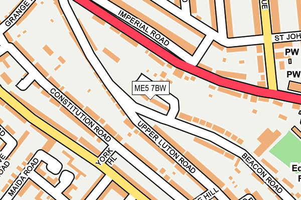 ME5 7BW map - OS OpenMap – Local (Ordnance Survey)