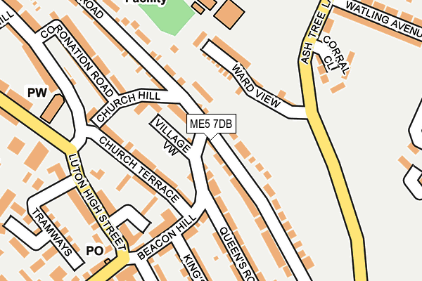 ME5 7DB map - OS OpenMap – Local (Ordnance Survey)