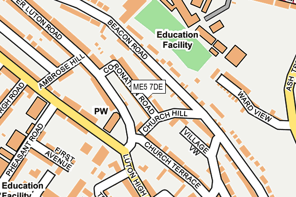 ME5 7DE map - OS OpenMap – Local (Ordnance Survey)