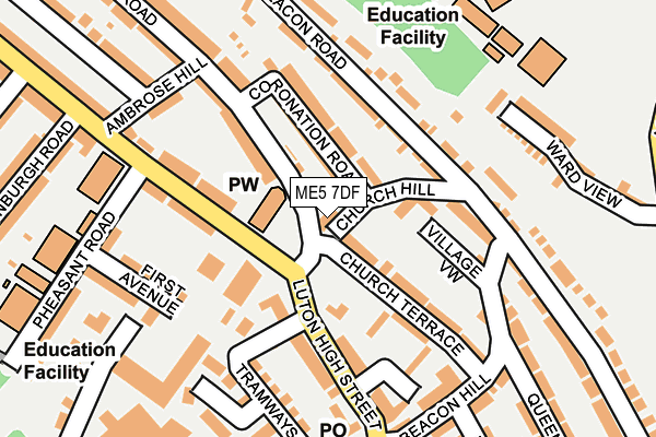 ME5 7DF map - OS OpenMap – Local (Ordnance Survey)