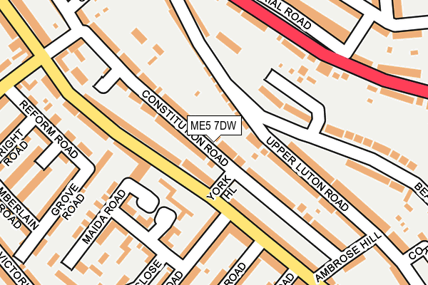 ME5 7DW map - OS OpenMap – Local (Ordnance Survey)