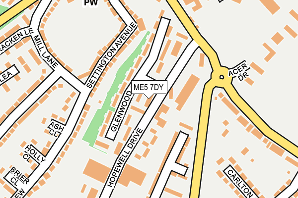 ME5 7DY map - OS OpenMap – Local (Ordnance Survey)