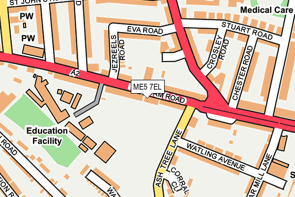 ME5 7EL map - OS OpenMap – Local (Ordnance Survey)