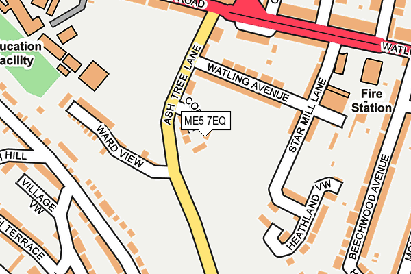 ME5 7EQ map - OS OpenMap – Local (Ordnance Survey)