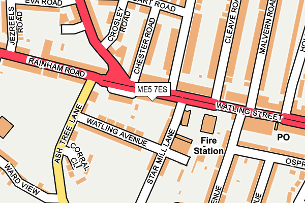 ME5 7ES map - OS OpenMap – Local (Ordnance Survey)