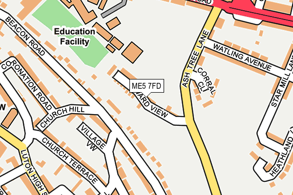 ME5 7FD map - OS OpenMap – Local (Ordnance Survey)