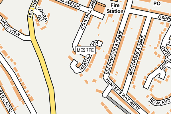 ME5 7FE map - OS OpenMap – Local (Ordnance Survey)