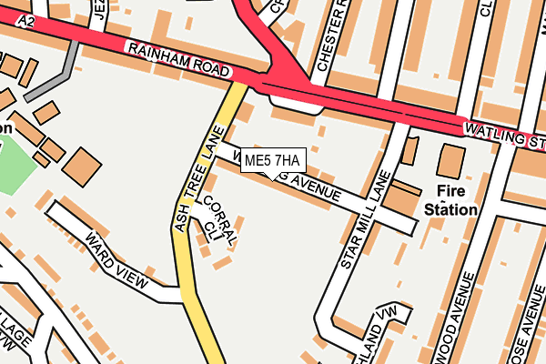 ME5 7HA map - OS OpenMap – Local (Ordnance Survey)