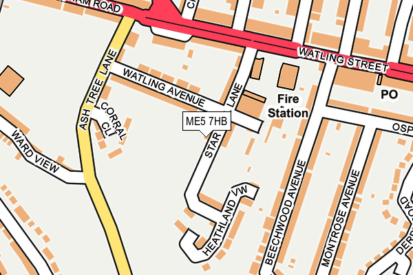 ME5 7HB map - OS OpenMap – Local (Ordnance Survey)