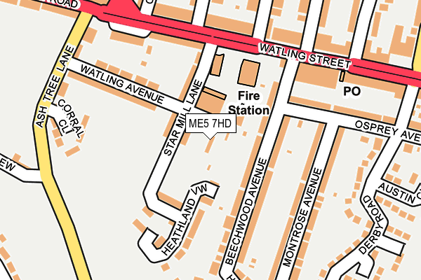 ME5 7HD map - OS OpenMap – Local (Ordnance Survey)