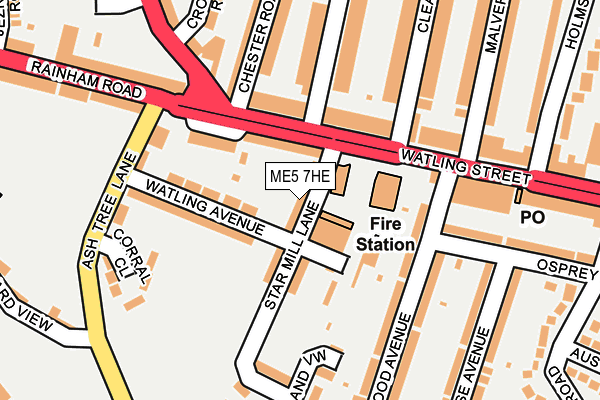 ME5 7HE map - OS OpenMap – Local (Ordnance Survey)