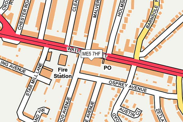 ME5 7HF map - OS OpenMap – Local (Ordnance Survey)