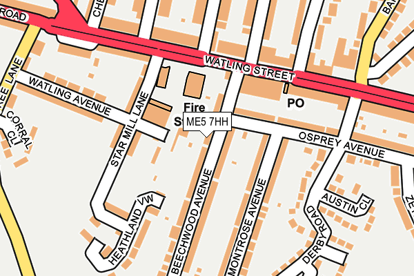 ME5 7HH map - OS OpenMap – Local (Ordnance Survey)