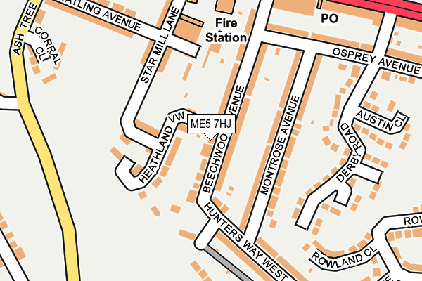 ME5 7HJ map - OS OpenMap – Local (Ordnance Survey)