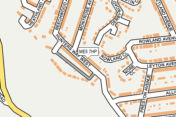 ME5 7HP map - OS OpenMap – Local (Ordnance Survey)