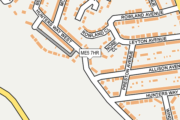 ME5 7HR map - OS OpenMap – Local (Ordnance Survey)
