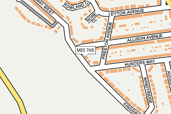 ME5 7HS map - OS OpenMap – Local (Ordnance Survey)