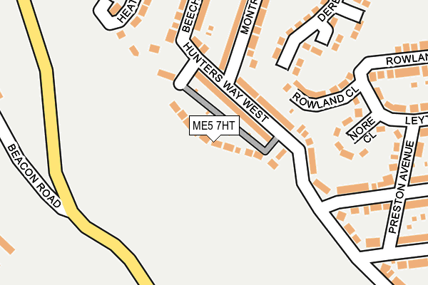 ME5 7HT map - OS OpenMap – Local (Ordnance Survey)