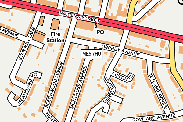ME5 7HU map - OS OpenMap – Local (Ordnance Survey)
