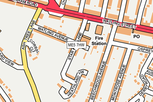 ME5 7HW map - OS OpenMap – Local (Ordnance Survey)