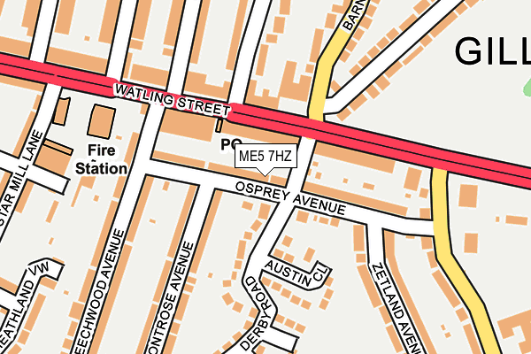 ME5 7HZ map - OS OpenMap – Local (Ordnance Survey)