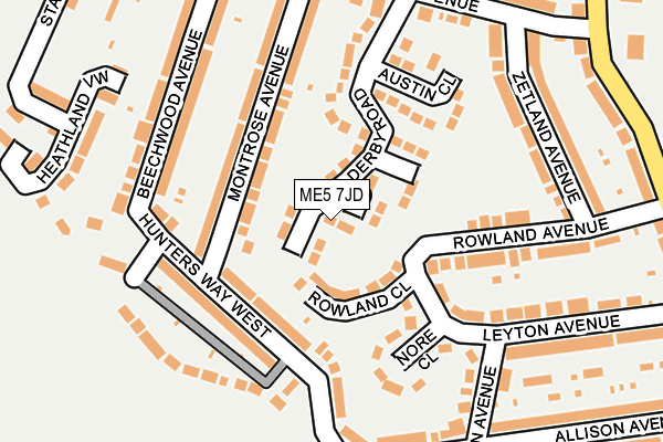 ME5 7JD map - OS OpenMap – Local (Ordnance Survey)