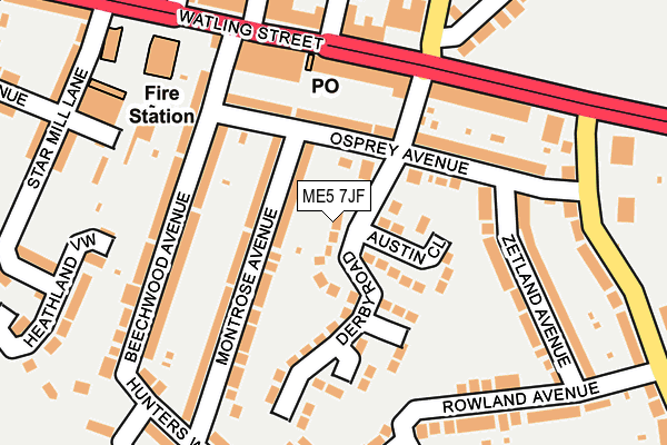 ME5 7JF map - OS OpenMap – Local (Ordnance Survey)