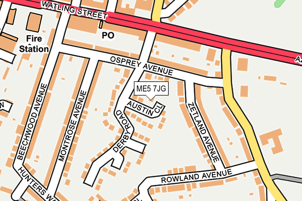 ME5 7JG map - OS OpenMap – Local (Ordnance Survey)