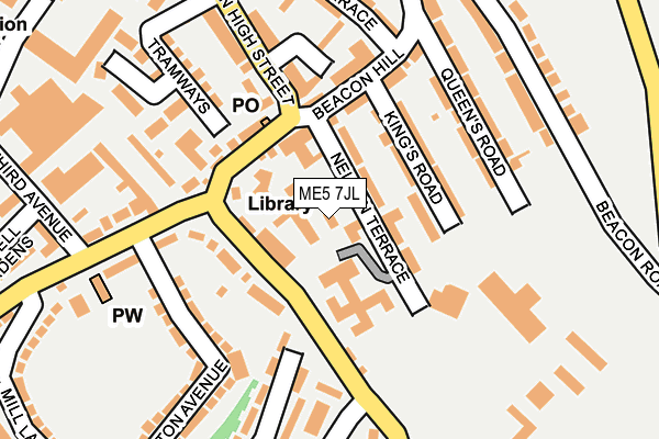 ME5 7JL map - OS OpenMap – Local (Ordnance Survey)