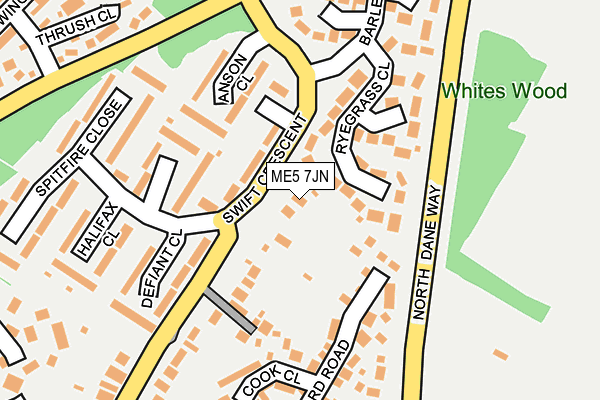 ME5 7JN map - OS OpenMap – Local (Ordnance Survey)