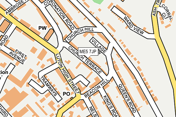 ME5 7JP map - OS OpenMap – Local (Ordnance Survey)