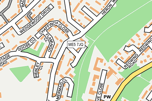 ME5 7JQ map - OS OpenMap – Local (Ordnance Survey)