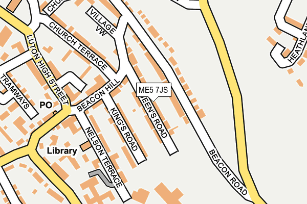 ME5 7JS map - OS OpenMap – Local (Ordnance Survey)